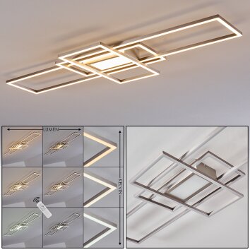 Plafonnier Alsterbro LED Nickel mat, 1 lumière, Télécommandes