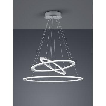 Suspension Trio Durban LED Nickel mat, 1 lumière