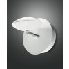 Applique murale Fabas Luce Hale LED Chrome, Blanc, 1 lumière