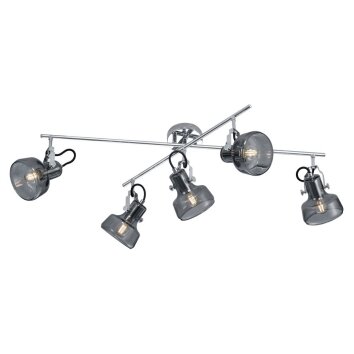 Plafonnier Trio Leuchten KOLANI Chrome, 5 lumières