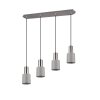 Suspension Trio Wailer LED Nickel mat, 4 lumières