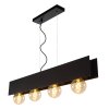 Suspension Lucide SURTUS Noir, 4 lumières