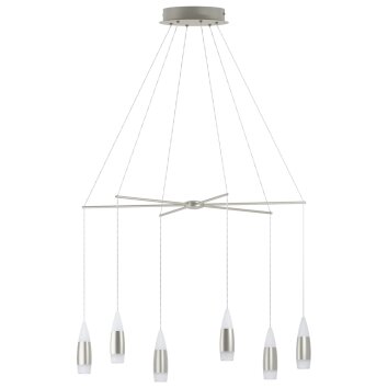 Suspension Eglo SANTIGA LED Nickel mat, 12 lumières