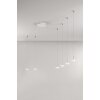 Suspension Fabas Luce Susanna LED Blanc, 6 lumières