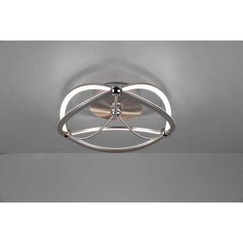 Plafonnier Trio Charivari LED Nickel mat, 1 lumière