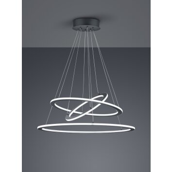 Suspension Trio Durban LED Anthracite, 1 lumière