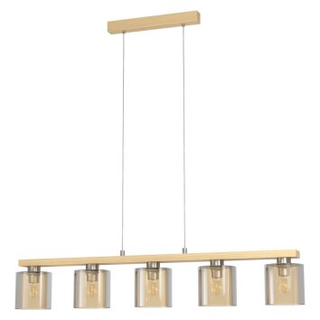 Suspension EGLO CASTRALVO Brun, Nickel mat, 5 lumières