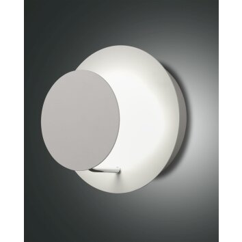 Applique murale Fabas Luce Fullmoon LED Blanc, 1 lumière