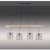 Suspension Leuchten-Direkt EDGAR Noir, 4 lumières