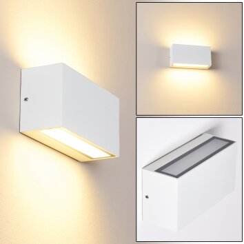 Applique murale d'extérieur Duluth LED Blanc, 1 lumière