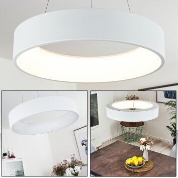 Suspension Kampala LED Blanc, 1 lumière