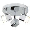 Plafonnier Searchlight QUAD LED Chrome, Blanc, 1 lumière