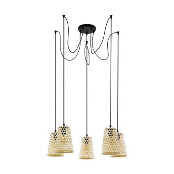 Suspension EGLO CLAVERDON Noir, 5 lumières