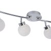 Plafonnier Leuchten Direkt MIKO LED Chrome, 4 lumières, Télécommandes, Changeur de couleurs