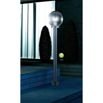 Lampe d'extérieur Globo BOWLE II Acier inoxydable, Transparent, 1 lumière