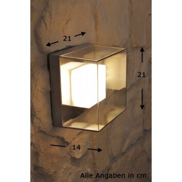 Applique murale d'extérieur Konstsmide SANREMO LED Acier inoxydable, Transparent, 9 lumières