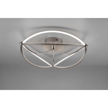 Plafonnier Trio Charivari LED Nickel mat, 1 lumière