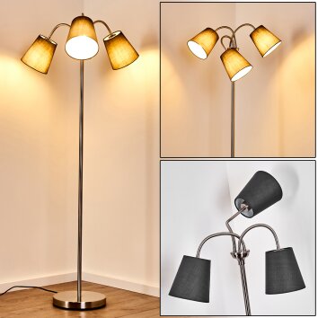 Lampadaire Ascona Nickel mat, 3 lumières