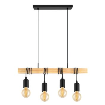 TOWNSHEND Suspension Luminaires Eglo Brun, Noir, 4 lumières