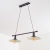 Suspension Nibyn Beige, Brun foncé, 2 lumières