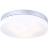 Plafonnier Globo VRANOS Acier inoxydable, Argenté, Blanc, 3 lumières