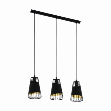 Suspension Eglo AUSTELL Noir, 3 lumières