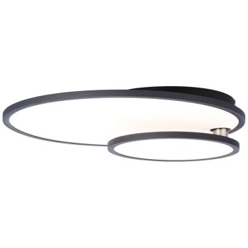 Plafonnier Brilliant Bility LED Noir, 1 lumière