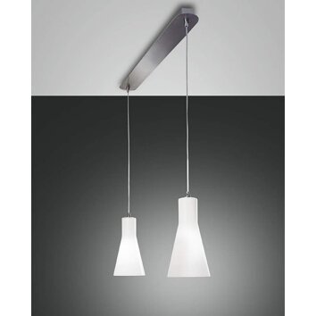 Suspension Fabas Luce DIANA Chrome, 2 lumières