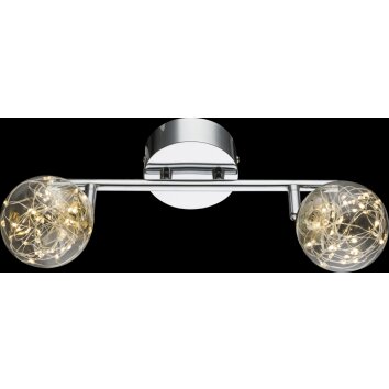 Plafonnier Globo XMAS LED Nickel mat, 2 lumières