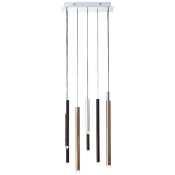 Suspension Brilliant Living Cembalo LED Brun, 8 lumières