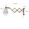 Applique murale Steinhauer Mexlite Liv Beige, Bois clair, Noir, 1 lumière