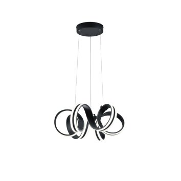 Suspension Trio Leuchten CARRERA LED Noir, 1 lumière