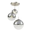 Suspension Globo VARUS Nickel mat, 3 lumières