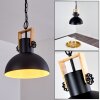 Suspension Chetco Bois clair, Noir, 1 lumière