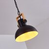 Suspension Chetco Bois clair, Noir, 1 lumière