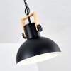 Suspension Chetco Bois clair, Noir, 1 lumière