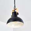 Suspension Chetco Bois clair, Noir, 1 lumière