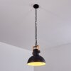 Suspension Chetco Bois clair, Noir, 1 lumière