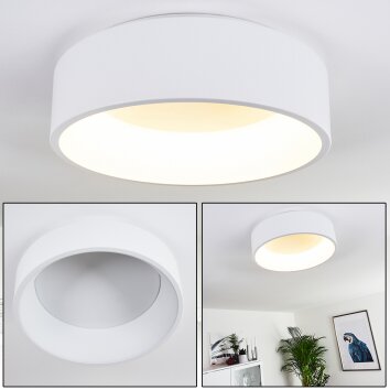 Plafonnier Kampala LED Blanc, 1 lumière