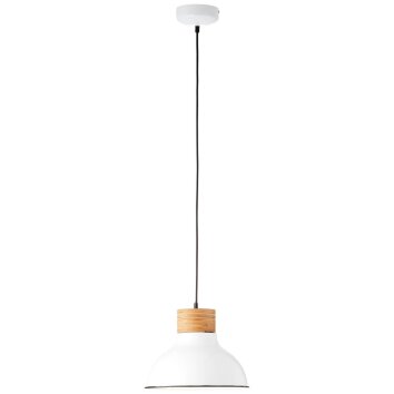 Suspension Brilliant Pullet Bois foncé, Blanc, 1 lumière