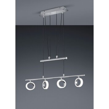 Suspension Trio CORLAND II LED Chrome, 4 lumières