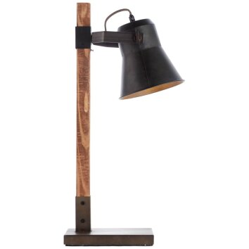 Lampe à poser Brilliant Plow Bois foncé, Noir, 1 lumière