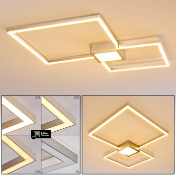 Plafonnier Narpes LED Nickel mat, 1 lumière