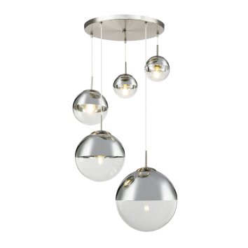 Suspension Globo VARUS Nickel mat, 5 lumières