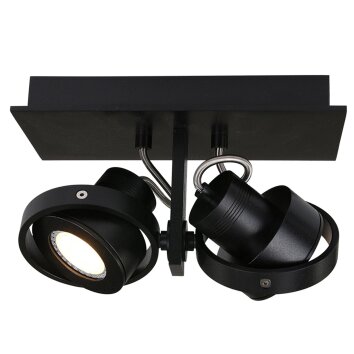 Plafonnier Steinhauer MEXLITE Noir, 2 lumières