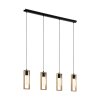 Suspension Eglo LITTLETON Noir, 4 lumières