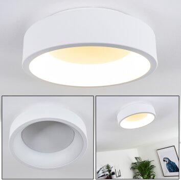 Plafonnier Kampala LED Blanc, 1 lumière