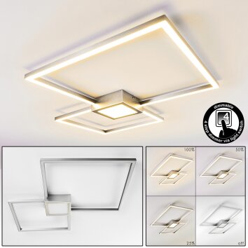 Plafonnier Narpes LED Nickel mat, 1 lumière