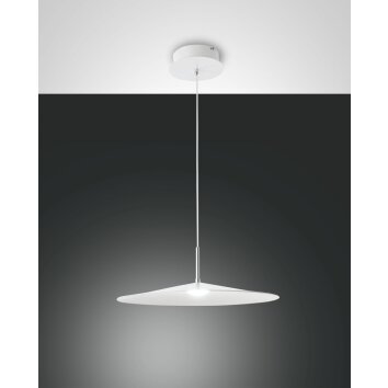 Suspension Fabas Luce Kasa LED Blanc, 1 lumière