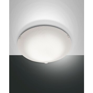 Plafonnier Fabas Luce Gera LED Blanc, 1 lumière